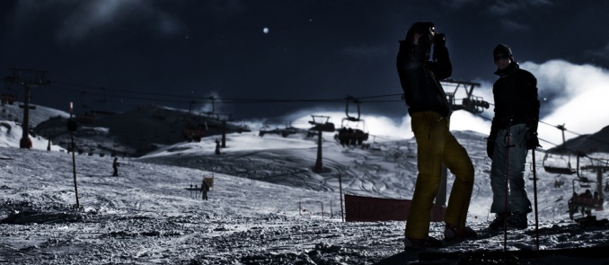 Live the experience of night skiing at Pertouli Ski Center